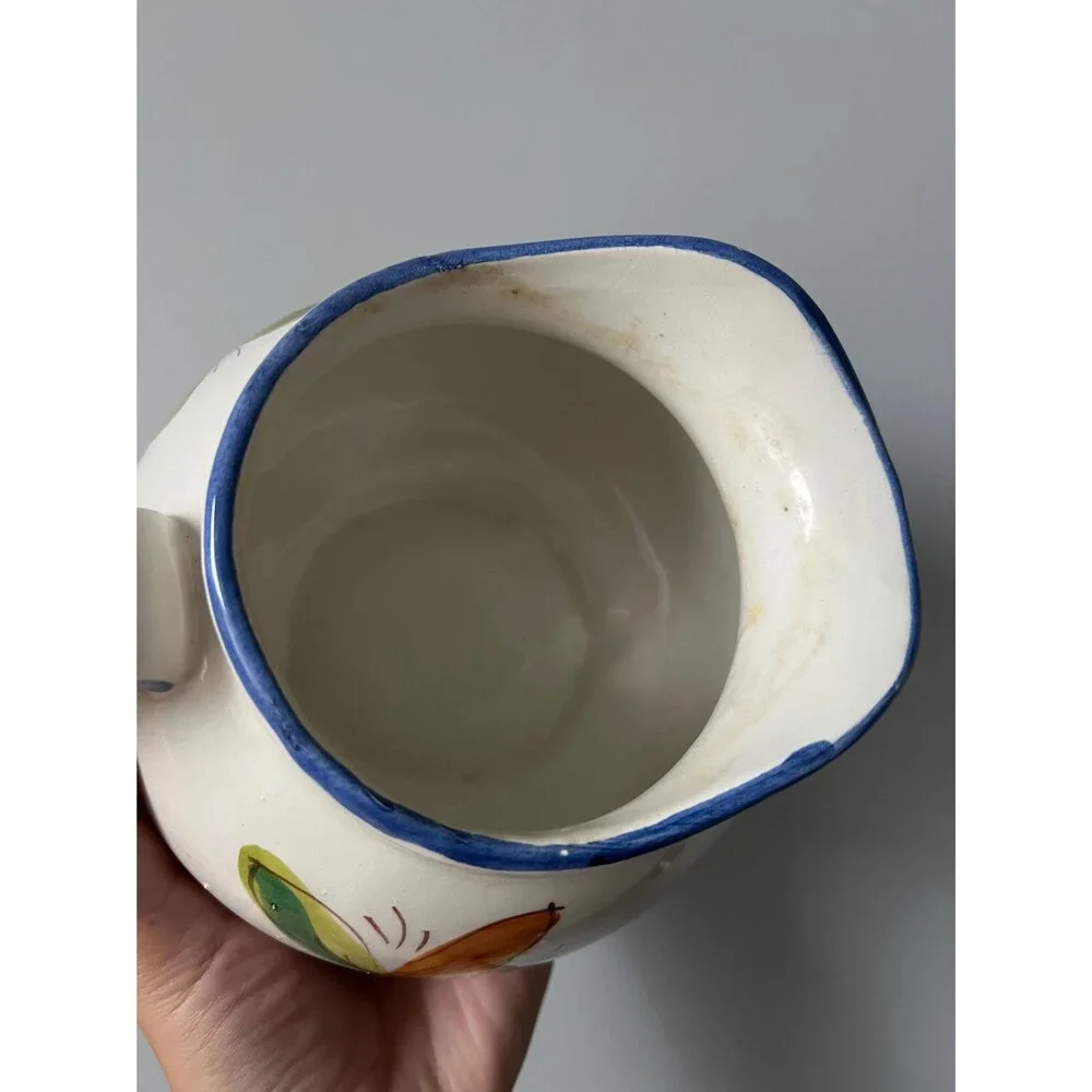 Vintage Colorful Hand-painted Pitcher